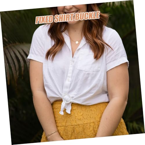 SKISUNO 10 Stück Schal Hemdclips aus Langlebiger Zinklegierung Modische Kleidungsklammern für Frauen Einfach Anzubringen Stabiler Halter Shirts und Schals Silberfarbene Rundperlen optik von SKISUNO