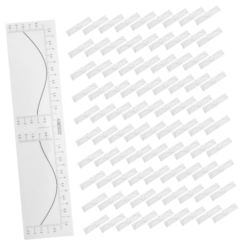 SKISUNO 100 Stück Einweg Augenbrauen Aufkleber Präzises Selbstklebendes Brauen Messwerkzeug für Symmetrische Augenbrauen Einfaches Positionieren und Exakte Vermessung für DIY Make Up und von SKISUNO