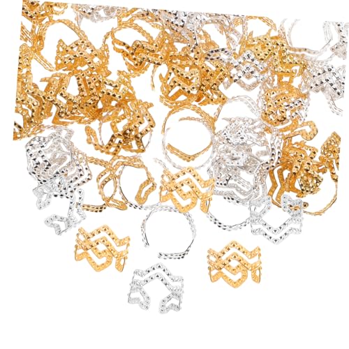 SKISUNO 100stücke Haarmanschetten Schlangenhaar-accessoires Haarschmuck Zopfhaar-accessoires Große Perlen Für Haarzöpfe Zopfhaar-charms Aus Metall Für Zöpfe Und Dreadlocks von SKISUNO