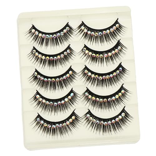 SKISUNO 10paare Dekorative Falsche Wimpern Mit Glitzernden Edelsteinen Für Frauen Make-up Für Partys Verabredungen Und Clubs von SKISUNO