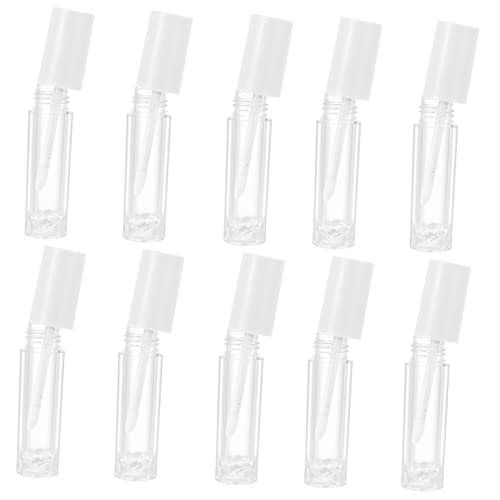 SKISUNO 10stücke Leere Lip Gloss Flaschen Rohr Nachfüllbar Lip Glasuren Flasche Proben Fläschchen Abs Material Für Reisen Und Täglichen Gebrauch von SKISUNO