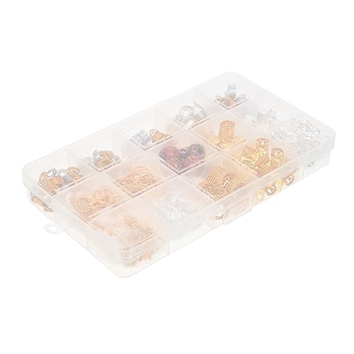 SKISUNO 169stücke Haar Schmuck Ringe Für Dreadlocks Dreadlocks Flechtringe Haar Manschetten Ringe Haarschmuck Schmuckzubehör von SKISUNO