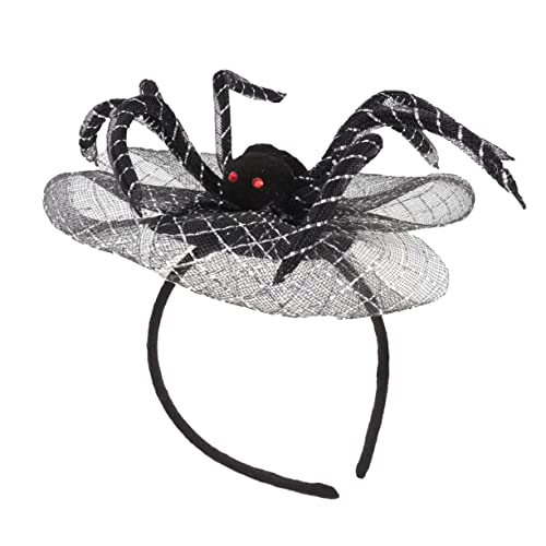 SKISUNO Halloween Haarband Stirnband Kopfbedeckung Spinnenform Design Für Frauen Mädchen Schwarz Silber Party Cosplay Dekoration von SKISUNO