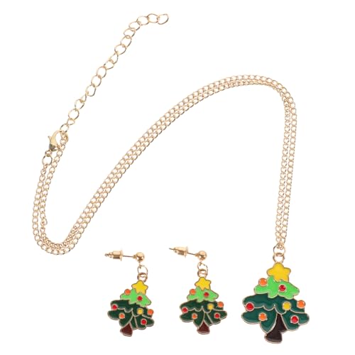 SKISUNO 1Satz Damen Schmuckset mit Weihnachtsanhängern Halskette Ohrringe für Teenager und Festlicher Party Schmuck für Weihnachtszeit Robust SKISUNO 1Satz Damen Schmuckset mit Weihnachtsanhängern Halskette Ohrringe für Teenager und Festlicher Party Schmuck für Weihnachtszeit Robust von SKISUNO