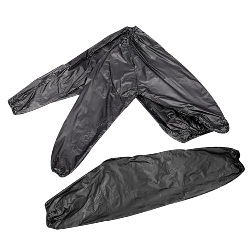 SKISUNO 1Satz Sauna Anzug für Herren Sweat Suit mit Sweat Top und Sweat Pants für Effektives Schwitzen und Fettverbrennung Atmungsaktive Sportkleidung Schwarze Sauna Kleidung von SKISUNO