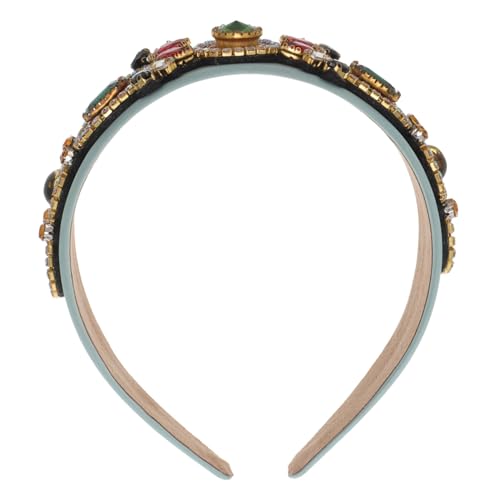 SKISUNO 1Stück Vintage Haarband Grün Breiter Haarreifen für Modebewusste Damen Eleganter Kopfschmuck für Partys und Exquisites Design mit Feinen Details Perfektes SKISUNO 1Stück Vintage Haarband Grün Breiter Haarreifen für Modebewusste Damen Eleganter Kopfschmuck für Partys und Exquisites Design mit Feinen Details Perfektes von SKISUNO