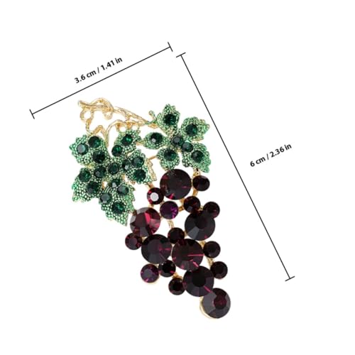 SKISUNO 2 Stück Elegante Trauben broschen mit Funkelnden Strasssteinen Modische Anstecknadeln aus Legierung für Damen Minimalistisches Design Vielseitiges Schmuckaccessoire für Kleidung von SKISUNO