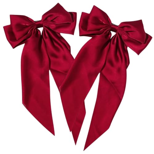 SKISUNO 2 Stück Große Haarschleifen Clips Damen Stilvolle Lange Schleifen Haarklammern Leichte Dekorative Haarspangen für Frauen und Mädchen Modische Accessoires für Alltag und Feier von SKISUNO