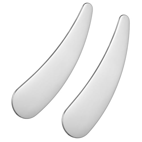 SKISUNO 2 Stück Kosmetikspatel Wiederverwendbarer Make Up Spachtel Stabiler Beauty Löffel für Gesichtscreme Augenpflege Foundation Kompakt und Vielseitig Einsetzbar von SKISUNO
