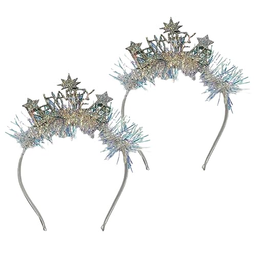 SKISUNO 2stücke Kopfschmuck Neujahr Cartoon Stern Stirnbänder Haarband Foto Requisiten Dekoration Mode Für Kostümpartys Feiertage Silvesterpartys von SKISUNO