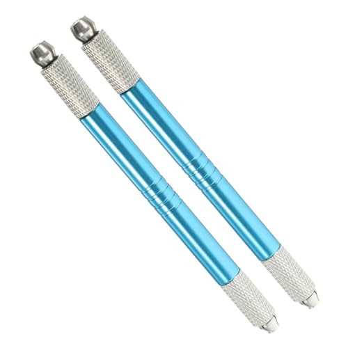 SKISUNO 2 Stück Microblading Augenbrauenstift Teilig Manuell Langlebig für Natürlichen Look Füllt Spärliche Stellen Einfache Anwendung für Anfänger und Profis Wasserresistent Blaue Farbe von SKISUNO