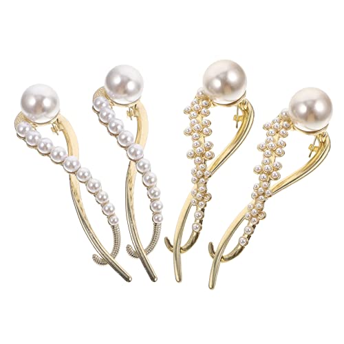 SKISUNO 2stücke Perlenblatt-haarspange Dekorative Haarspange Perlen-haarclips Haarnadeln Accessoires Für Haare Haarschmuck Für Frauen Und Mädchen von SKISUNO