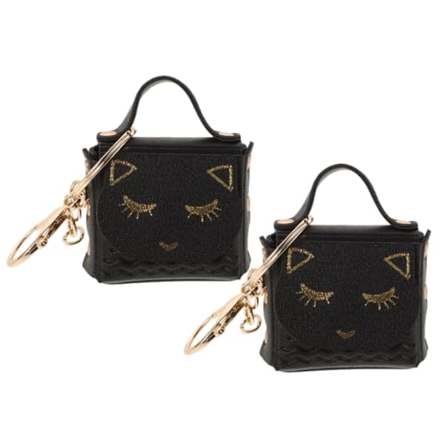 SKISUNO Mini-Geldbeutel Anhänger Katze Taschenanhänger Schlüsselanhänger Kleine Beutel Hängend Zum Reisen von SKISUNO