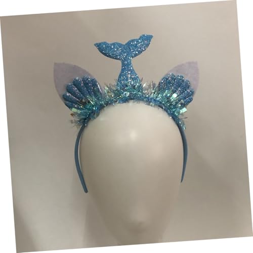 SKISUNO 2 Stück Teiliges Meerjungfrau Haarreif mit Meerjungfrau Muschel design Leichte Party haarreifen für Mädchen Dekorative Haarschmuck Accessoires für Feste und Fotos und Blau von SKISUNO