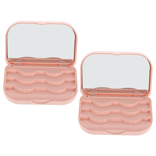 SKISUNO 2 Stück Teiliges Tragbares Aufbewahrungsset für Falsche Wimpern Leichter Eyelash Organizer mit Magnetischem Verschluss Kompakt und Robust für Reisen Alltag und Effektive von SKISUNO