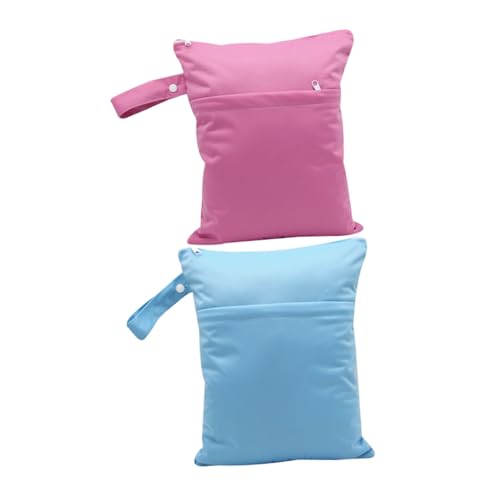 SKISUNO 2 Stück wasserdichte Windeltasche mit Doppelreißverschluss Wet Dry Bag für Unterwegs Langlebig Praktisch Modisch zur Aufbewahrung von Windeln und Babyflaschen von SKISUNO