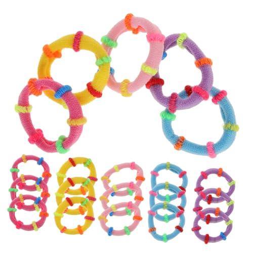 SKISUNO 200 Stück Haargummis Kleine Haarbänder Hochelastisch Sanftes Polyester Haarseile Für Pferdeschwanz Geflochtene Zöpfe Schonend Für Mädchen Ponytail Holder von SKISUNO