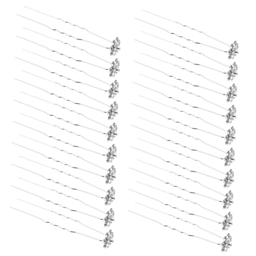 SKISUNO 20stücke Blumen Haarnadeln Braut Haar Zubehör Frauen Dekorative Strass Haarnadeln Metall Und Kunststoff Für Hochzeit Und Festlichkeiten von SKISUNO