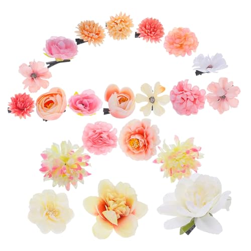 SKISUNO 21stücke Blumenhaarspange Für Mädchen Zarte Haarspange in Blütenform Dekorative Haarspange Als Accessoire Für Verschiedene Frisuren Seitliche Für Party Und Alltag von SKISUNO
