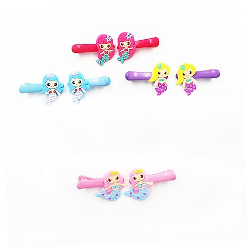 SKISUNO 24stücke Meerjungfrau-design Spielzeugringe Schlüsselanhänger Armbänder Haarnadeln Für Mädchen Rollenspiel Schmuck Für Junge Mädchen von SKISUNO