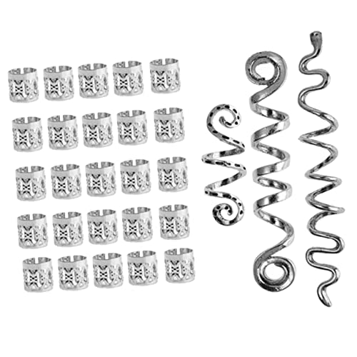 SKISUNO 28stücke Teiliges Dreadlock Schmuckset Mit Metallringen Für Zöpfe Verstellbare Haarspiralen Und Haarschmuck Für Besondere Anlässe Geeignet Für Damen Und Herren SKISUNO 28stücke Teiliges Dreadlock Schmuckset Mit Metallringen Für Zöpfe Verstellbare Haarspiralen Und Haarschmuck Für Besondere Anlässe Geeignet Für Damen Und Herren von SKISUNO
