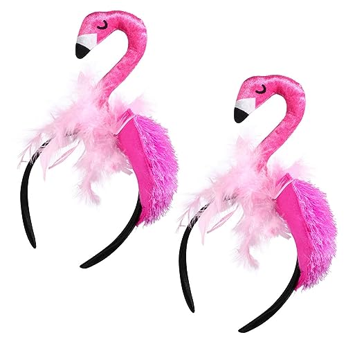 SKISUNO 2er Set Flamingo Haarreifen Lustige Tierkopfband Für Und Erwachsene Perfekte Haaraccessoires Für Mottoparty Karneval Und Hawaii Party Tierisch Guter Kopfschmuck von SKISUNO