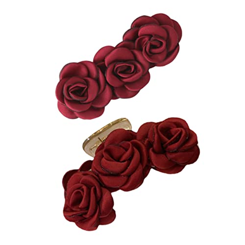 SKISUNO Modische Haarspangen Mit Rosen 2-teiliges Set Für Damen Haarnadel Mit Starkem Halt Für Haar-accessoires Schönheitsroutine von SKISUNO