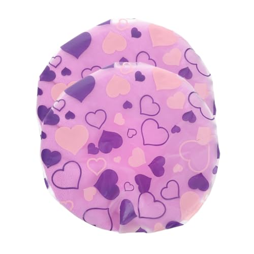 SKISUNO 2pcs Haarkappe Duschzubehör Haarhaube Zum Schlafen Duschhauben Große Duschhaube Für Frauen Satinhaube Haarmütze Schlafmützen Für Damen Mütze Für Frauen Haartrockenhaube Eva Violet von SKISUNO