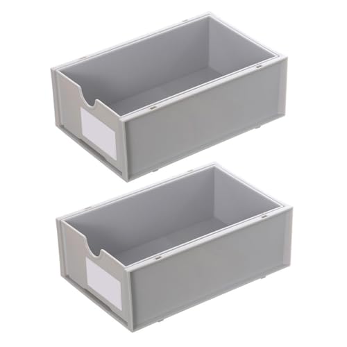 SKISUNO 2stücke Aufbewahrungsbox Aus Stapelbar Für Schreibwaren Organizer Desktop Storage Mit Schublade Für Büro Zuhause Schlafzimmer Wohnzimmer Lagerung Kleinutensilien Schmuck von SKISUNO