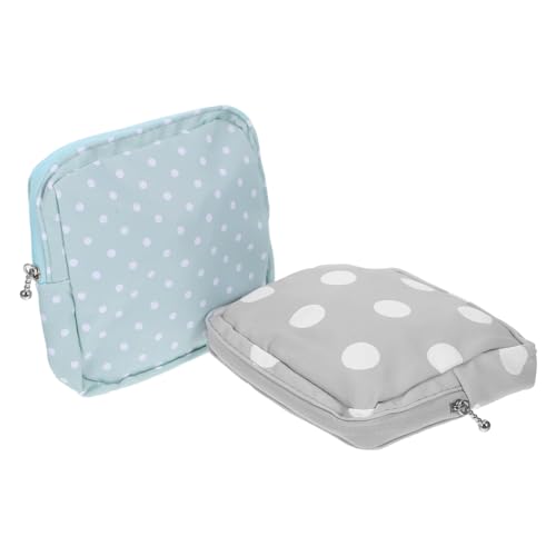 SKISUNO 2stücke Menstruationstasche Mit Reißverschluss Hygienetasche Beutel Für Damenbinden Münzen Reisen Einkaufen Schicke Farben Und Design Für Frauen Und Mädchen von SKISUNO