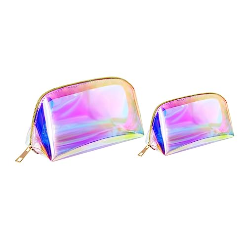 SKISUNO 2 Stück Tragbare Kosmetiktasche Aus TPU Transparente Aufbewahrungstasche Kreative Reise Kulturtasche Für Damen Für Toilettenartikel Und Kosmetik Leicht Zu Reinigen Und Pflegen von SKISUNO