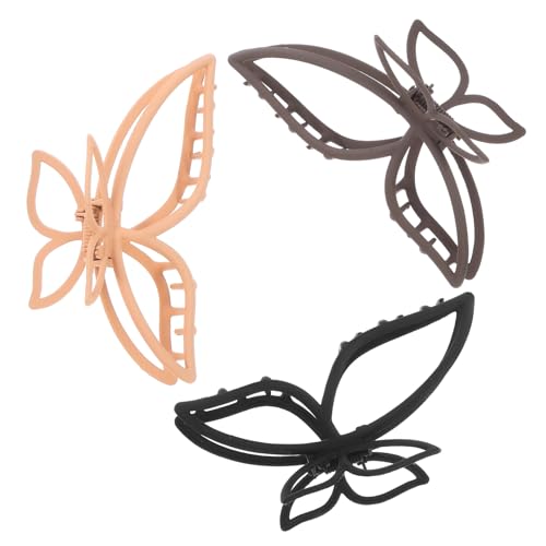 SKISUNO 3 Stück Mattierte Haarklammern Schmetterling design Langlebige Haarkrallenclips für Dünnes Haar Rutschfester Griff Eleganter Haarschmuck für Damen und Mädchen Vielseitig für von SKISUNO