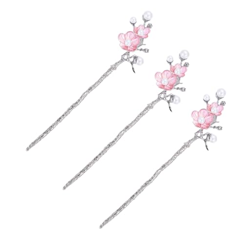 SKISUNO 3 Stück Teiliges Traditionelle Perlen Haarnadeln Haarstäbe für Frauen Langlebig und Leicht Geeignet für Hochzeiten Partys und Alltagsstyling Klassischer Chinesischer Haarschmuck von SKISUNO