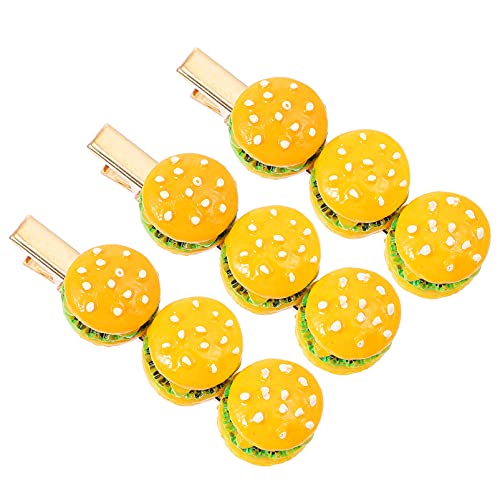 SKISUNO 3stücke Teiliges Dekorative Haarspangen Im Burger-design Lustige Und Kreative Haaraccessoires Für Mädchen Für Partys Und Besondere Anlässe von SKISUNO
