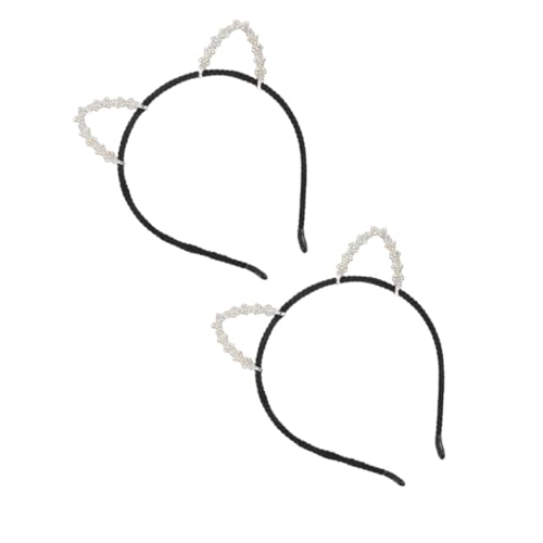 SKISUNO 3stücke Katzenohren Stirnband Mit Für Halloween Cosplay Party Haarreifen Aus Strass Für Geburtstagsdekoration Schwarze Ohrbedeckungen von SKISUNO