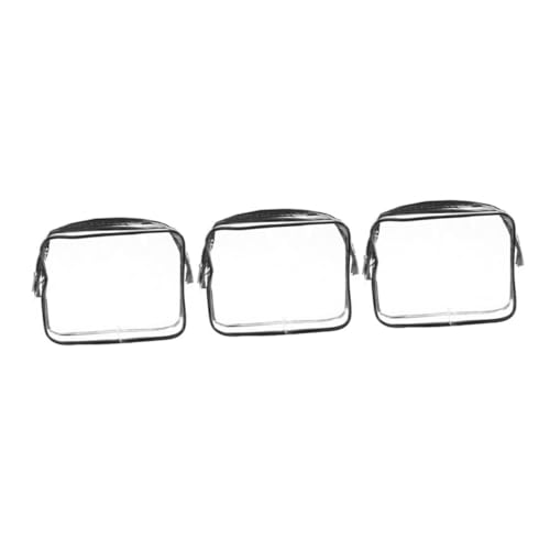 SKISUNO 3stücke Kosmetiktasche Durchsichtig Aus PVC-Material Leicht Und Tragbar Kosmetik-Organizer Für Reisen Camping Und Outdoor-aktivitäten Transparente Kosmetiktasche Mit von SKISUNO