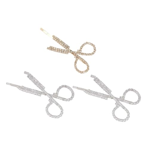 SKISUNO 3stücke Haarnadel-accessoires Für Frauen Herz-haarspange Aus Hochwertiger Legierung Mit Strass Stylische Kopfschmuck Für Draußen von SKISUNO