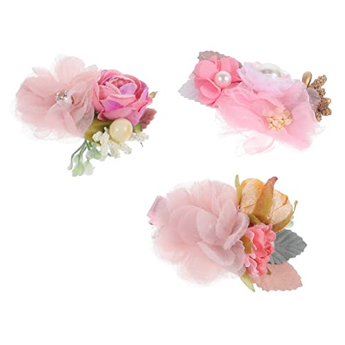 SKISUNO 3stücke Blumenhaarspangen Für Frauen Und Mädchen Künstliche Blumen-haarspangen Dekorative Haarspangen Für Hochzeiten Partys Und Feiertage Blumenhaarschmuck Für Looks von SKISUNO
