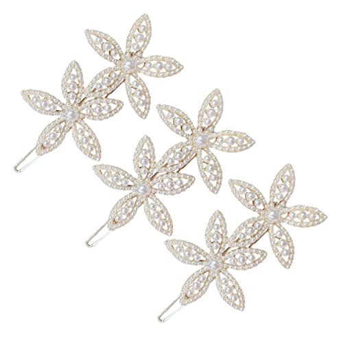 SKISUNO 3stücke Perlen Blumen Haarnadel Perlen Haarspange Mädchen Haarspange Haar Decor Geburtstag von SKISUNO