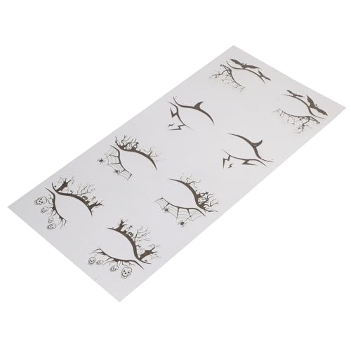 SKISUNO 4 Paare Halloween Augen Make Up Sticker Leicht Atmungsaktiv Temporär Bat Spider Eyeliner Deko für Party Kostüm Schmuck von SKISUNO