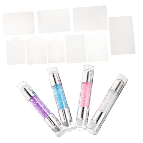 SKISUNO 4sätze Maniküre Double-end Nagelkunst Stempel Set Stamper Schaber Für Kreative Nageldesigns Teilig Für Zuhause Und Nagelstudios von SKISUNO