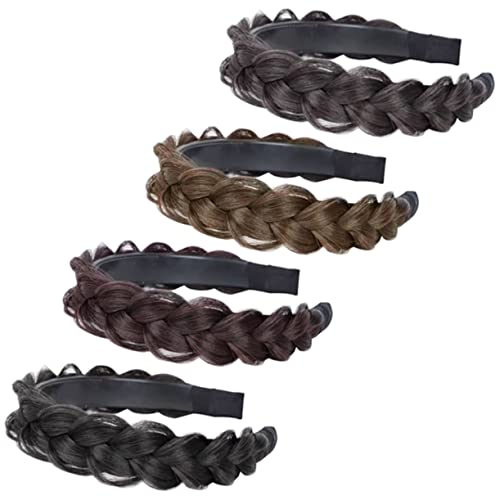 SKISUNO Haarzopf-stirnband 4er-pack Haarband Perücke Kopfschmuck Klobige Kopfbedeckung Für Mädchen Alltag Party SKISUNO Haarzopf-stirnband 4er-pack Haarband Perücke Kopfschmuck Klobige Kopfbedeckung Für Mädchen Alltag Party von SKISUNO