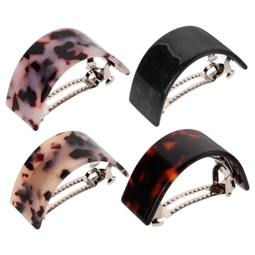 SKISUNO 4 Stück Haarklammern Halbkreis Haarspangen mit Federverschluss Modische Pferdeschwanz Halter für Damen Leichtes Vintage Inspiriertes Haarschmuck für Partys und Besondere Anlässe SKISUNO 4 Stück Haarklammern Halbkreis Haarspangen mit Federverschluss Modische Pferdeschwanz Halter für Damen Leichtes Vintage Inspiriertes Haarschmuck für Partys und Besondere Anlässe von SKISUNO