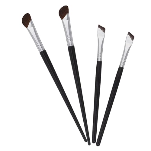 SKISUNO 4 Stück Nasenkonturpinsel Lidschattenpinsel Abgewinkelter Make Up Pinsel Augenbrauen Lidschattenpinsel Kleiner Concealer Pinsel Eyeliner Werkzeug Nasen Make Up von SKISUNO