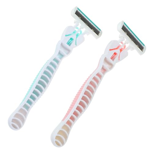 SKISUNO 4 Stück Teiliges Haarrasiererset aus Edelstahl Sicheres Rasieren für Männer und Frauen Dreilagige Klingen Sanfte Hautpflege für Achsel Beine und Intimbereich von SKISUNO