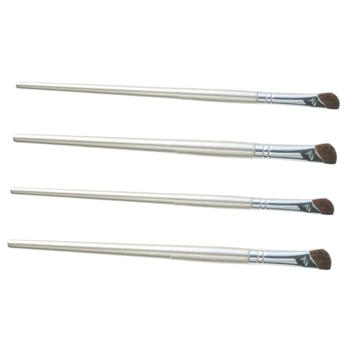 SKISUNO 4 Stück Teiliges Make up pinselset mit Schrägem Winkel Multifunktionaler Lidschatten Nasenkontur pinsel für Präzises Highlighting und Concealer anwendung Hautfreundlich und von SKISUNO