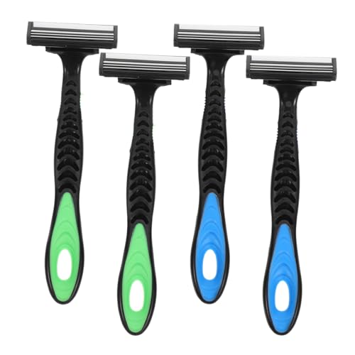 SKISUNO 4stücke Teiliger Rasierapparat Für Männer Haarentfernungsgerät Gesichtsrasierer Körperrasierer Tragbar Für Reisen Hautfreundlich Mit Hochleistungsklingen von SKISUNO