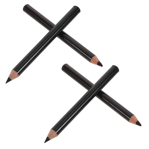 SKISUNO 4 Stück Wasserfester Augenbrauenstift Set aus Holz mit Weicher Spitze Smudge Resistente Langanhaltende Brauenkontur in Braun und Schwarz Präzise Anwendung für Natürlich Definierte von SKISUNO