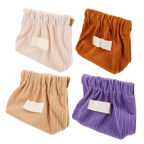 SKISUNO 4stücke Tragbare Make-up Tasche Für Damen Reise Kosmetiktasche Aus Weichem Material Organizer Für Lippenstifte Und Kleine Gegenstände Geeignet Für Verschiedene Anlässe von SKISUNO