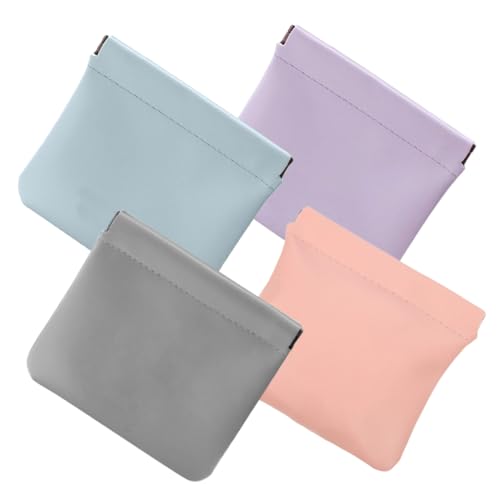 SKISUNO Kleine Kosmetiktasche Für Damen Tragbar Und Selbstschließend Aus Pu-Material Mit Textur Für Reisen Und Aufbewahrung Kleiner Gegenstände von SKISUNO